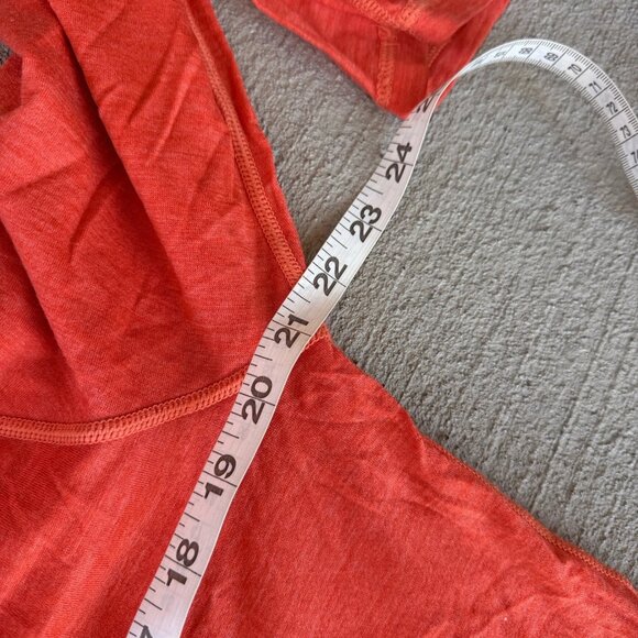 Icebreaker Men’s Merino Wool Long Sleeve Base Layer Shirt Size Small Orange - Picture 5 of 5